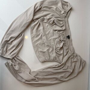 SHEIN Beige Ruffled Skirt